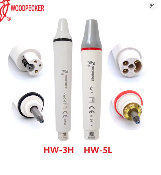 Manipolo E 5 Inserti Per Ablatore Ultrasonico Dentale &ndash; Compatibile EMS WOODPECKER