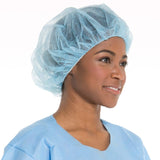 Disposable Bouffant (Hair Net) Caps, Spun-bounded Poly, Hair Head Cover