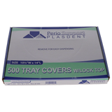 Clear Plastic Tray Sleeves, with Lock-Top, # B, 10.5" x 14",# F, 7.5" X 10.5",  500/Pk, PS201