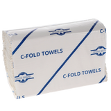 C-Fold Paper Towels, 1-Ply, White, 2400/Pk, 109300