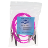 Plastic Non-Stretch Bib Clips, Purple, 3/Pk