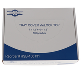 Clear Plastic Tray Sleeves, with Lock-Top, # F, 7.5" X 10.5", 500/Pk, 108131