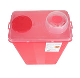 Monoject Sharps Container, with Chimney Top, 14 Qt, Large, Red, 1/Pk, 676434