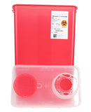 Monoject Sharps Container, with Chimney Top, 14 Qt, Large, Red, 1/Pk, 676434