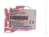 Pre-Bent Applicator Tips, 20 Ga, 1/2", Pink, 20/Pk, 20L20