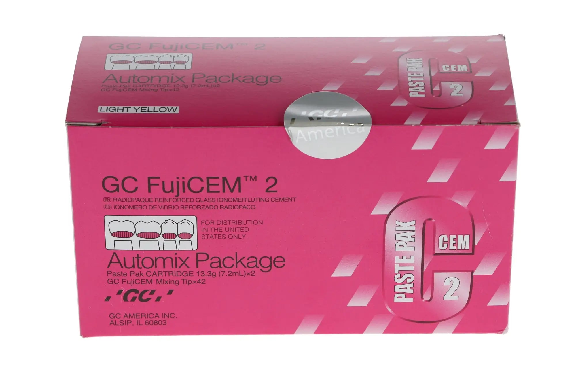 GC FujiCEM Yellow Refill - 7.2ml Automix Compatible Cartridge - Made In Japan