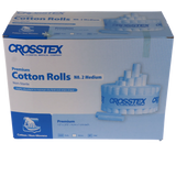 Non-Braided Cotton Rolls, Non-Sterile, # 2, Medium, 3/8 x 1 1/2", White, 2000/Pk, DNC