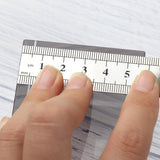 Stainless Steel Ruler 15 Cm 6 Inch Metal Ruler Double Sided