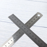 Stainless Steel Ruler 15 Cm 6 Inch Metal Ruler Double Sided