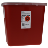 Multi-Purpose Sharps Container, with Rotor Opening Lid, 2 Gal, Red, 1/Pk, 8970