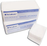 Venture All-Gauze Sponges, Non-Sterile, 8-Ply, 4" x 4", 4000/Case