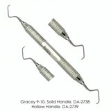 Dent Art Periodontal Gracey Curette 9/10, Hollow handle, Stainless Steel, Double Ended Scaler