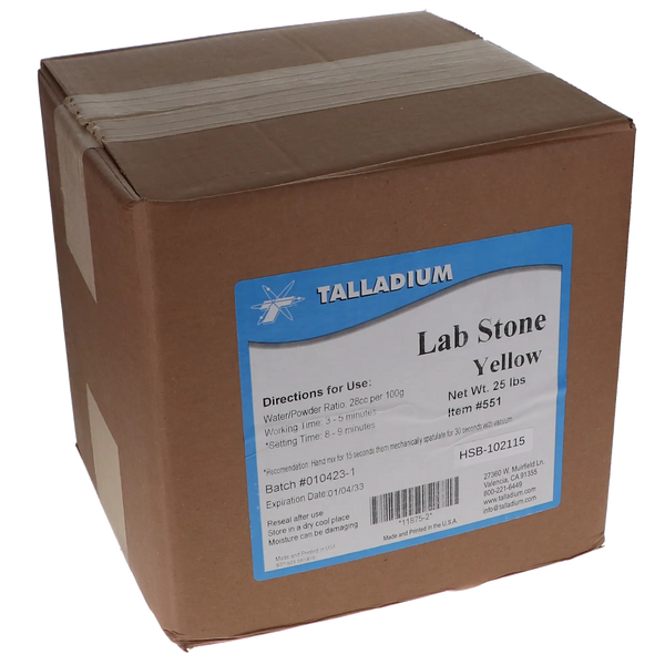 Labstone, 25 lbs, Yellow, 1/Pk, 102115 – John Dental Supplies Inc
