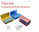 24 Holes Dental BuBurs Holder Block Case For High Speed Burs& Low Speed Burs Dental Autoclavable Burs Holder