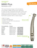 BEBEYES M800P-M/K Plus LED High Speed Triple Spray Handpiece Kavo® Connection HP3036P