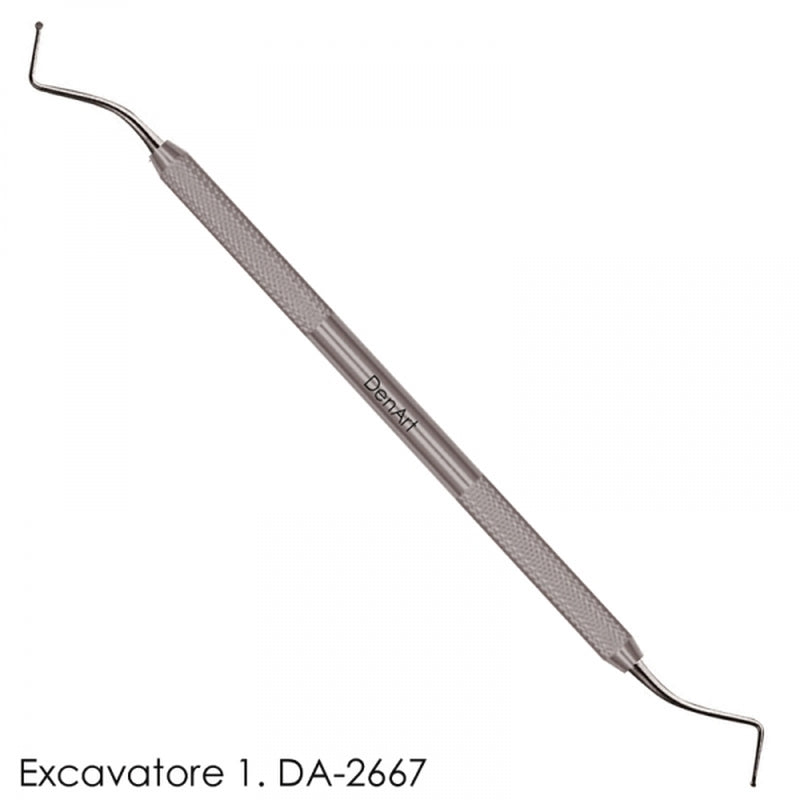Dental Restorative Excavator #1 Double-Ended Spoon Dentist Instrument