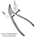 Dental Grip Forceps Crown Piler 14.5 CM - Curved