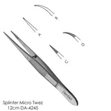 Splinter Splinter Micro Twez Forceps, Fine Serrated Tips Surgical Dental Instruments
