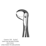 Dental Tooth Extraction Forceps Fig #86 for Lower Molar/Broken Down Crown
