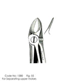 Tooth Extraction Forceps Fig:55 For Separating Upper Molars - UK Type