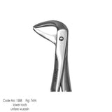 Tooth Extraction Forceps for Lower Roots Fig: 74-N, UK Type