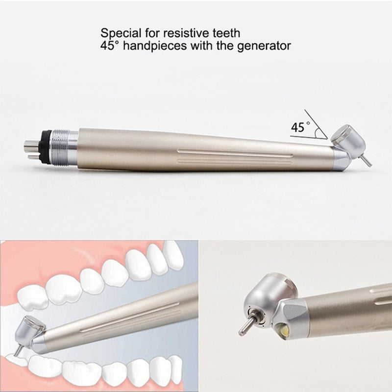 Dental 45-Degree Surgical High-Speed Handpiece Led E-Generator