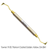 Dent Art Periodontal Towner 19-20. Titanium Coated Golden Hollow Handle