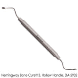 Hemingway Bone Curette, Double Ended, Hollow Handle
