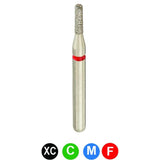 CROSSTECH Multi-Use Dental Diamond Burs – Flat End Cylinder 835/009C, Coarse Grit, 5-Pack