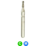 AL1 802/009 Multi-Use Dental Diamond Burs (Silver Shank) - Round With Collar